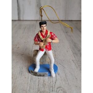 Elvis Presley vintage Hawaiian shirt ukulele ornament Xmas musician